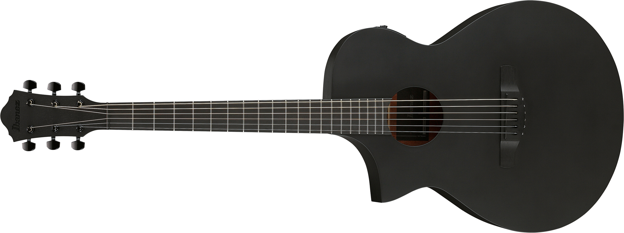 Ibanez Aewc621l Bot Grand Concert Cw Gaucher Tilleul Sapele Eb - Black Out - Guitarra folk - Main picture