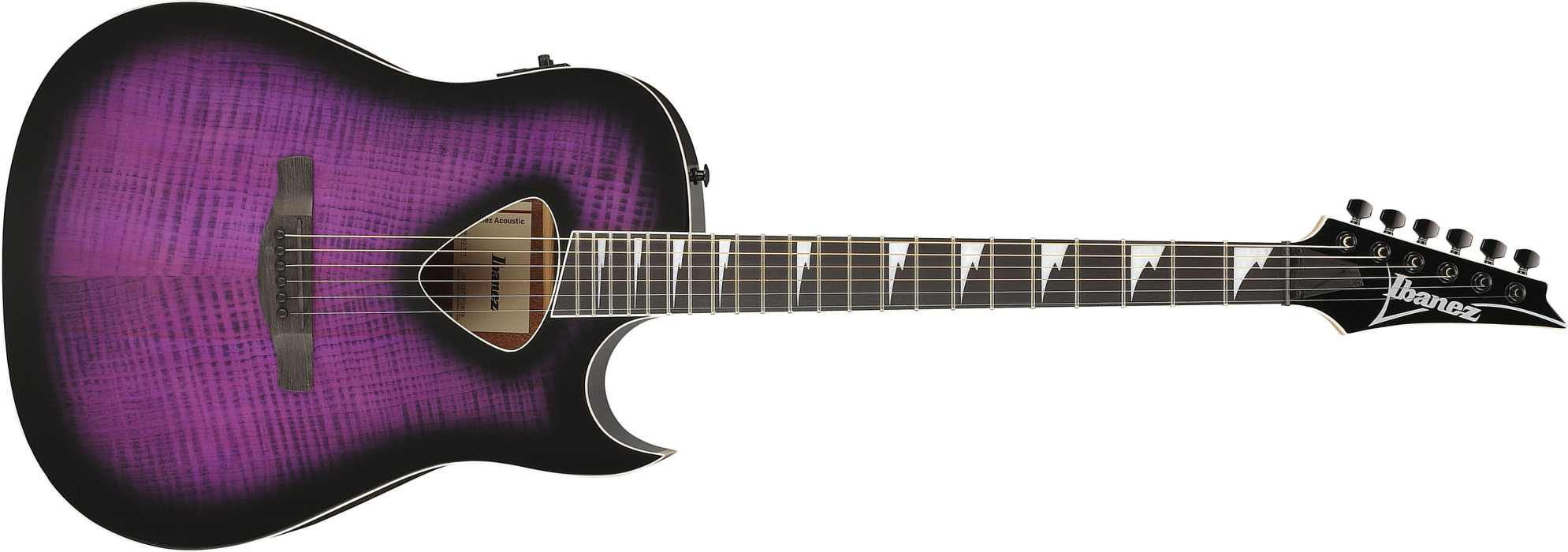 Ibanez Alt50fa Tvt Altsar Dreadnought Cw Tilleul Sapele Pur - Transparent Violet Sunburst - Guitarra folk - Main picture