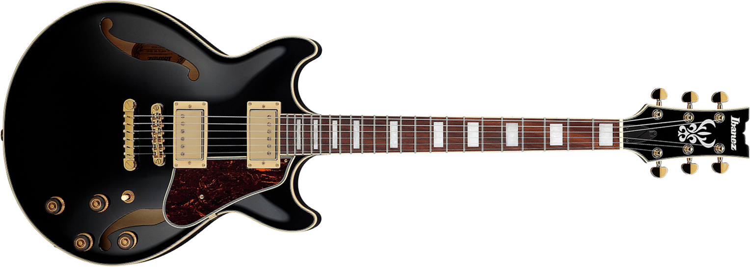 Ibanez Am73g Bk Artcore 2h Ht Rw - Black - Guitarra eléctrica semi caja - Main picture