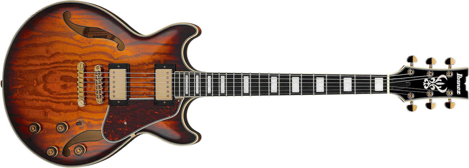 Ibanez Am93qa Vvh Artcore Expressionist 2h Ht Eb - Vintage Violin High Gloss - Guitarra eléctrica semi caja - Main picture