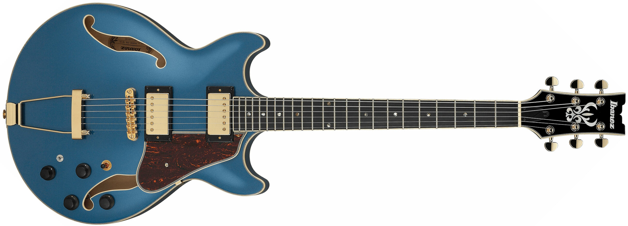 Ibanez Amh90 Pbm Artcore Expressionist 2h Ht Eb - Prussian Blue Metallic - Guitarra elécrica Jazz cuerpo acústico - Main picture