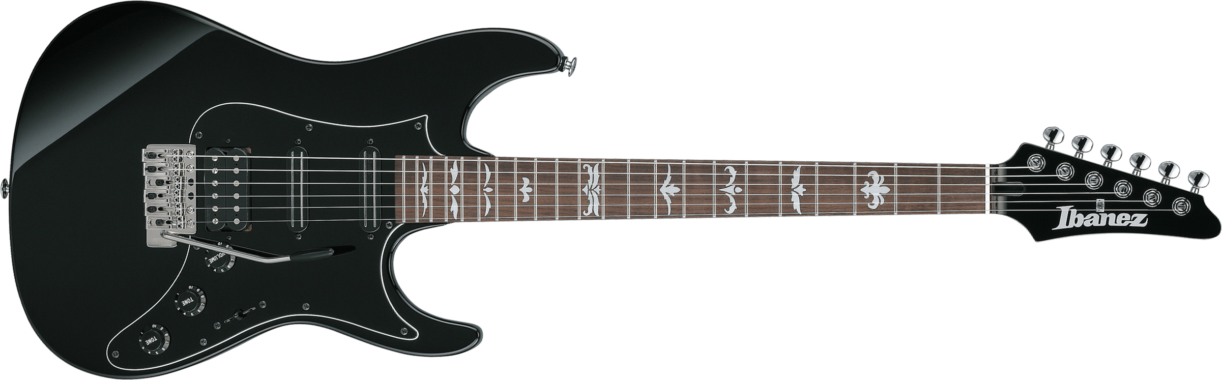 Ibanez Andy Timmons Atz300 Bk Jap Signature 3h Dimarzio Trem Rw - Black - Guitarra eléctrica de autor - Main picture