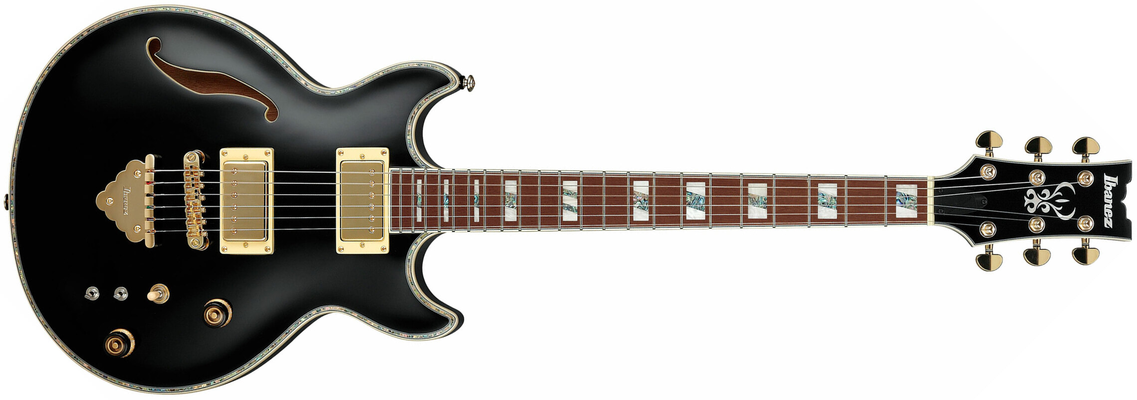 Ibanez Ar520h Bk Standard Hh Ht Jat - Black - Guitarra elécrica Jazz cuerpo acústico - Main picture