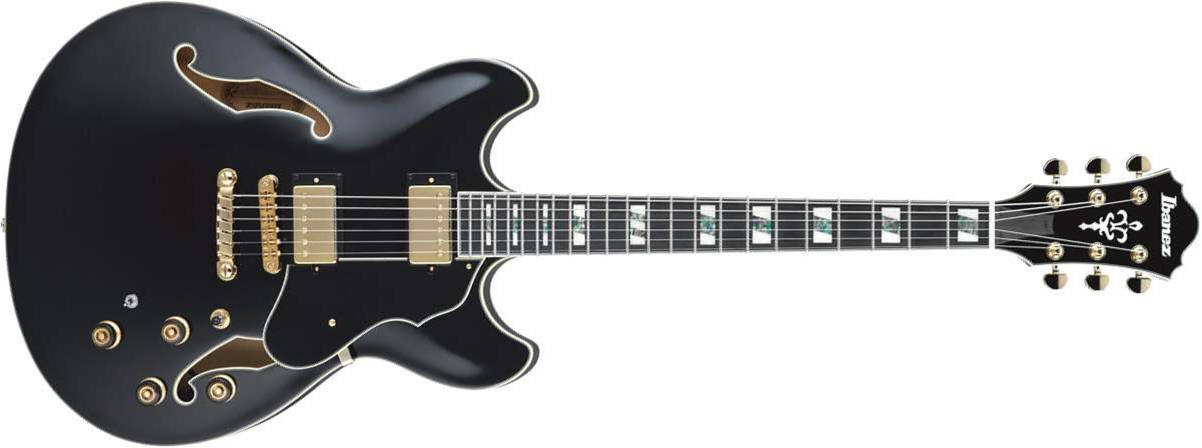 Ibanez As153b Bk Artstar - Black - Guitarra eléctrica semi caja - Main picture