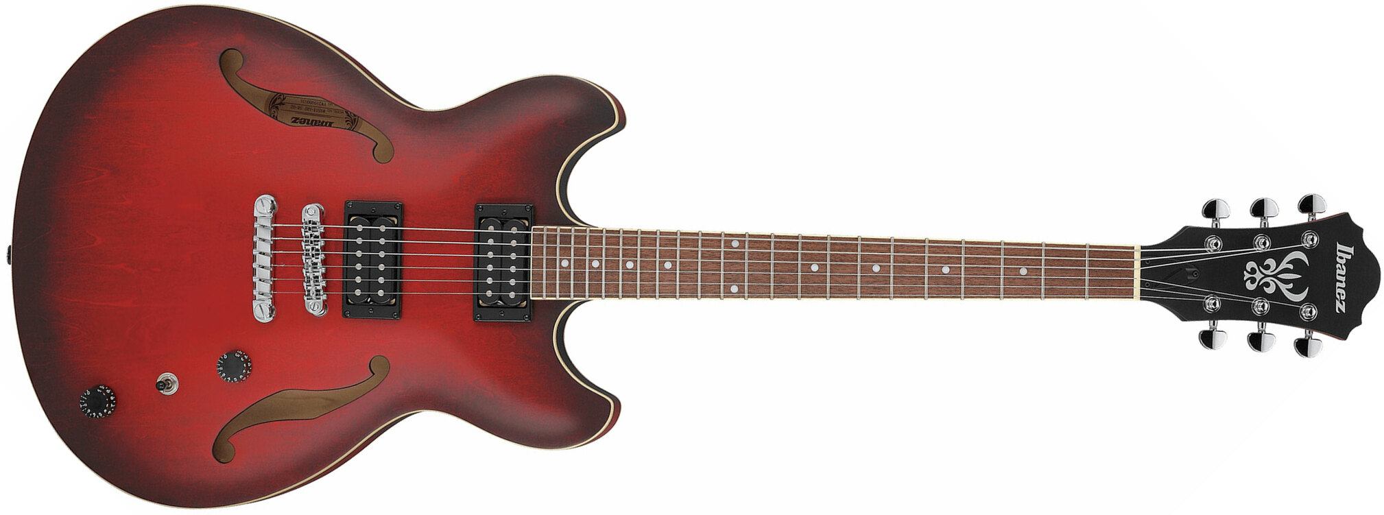 Ibanez As53 Srf Artcore Hh Ht Noy - Sunburst Red Flat - Guitarra eléctrica semi caja - Main picture