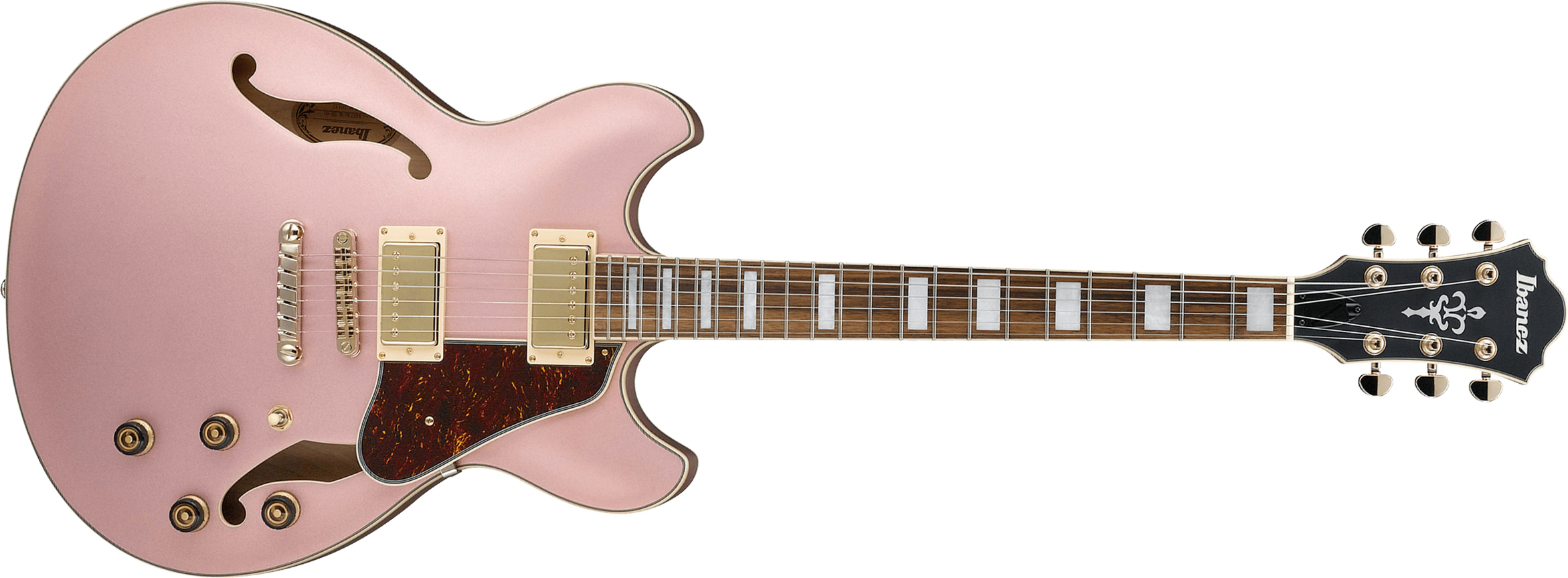 Ibanez As73g Rgf Artcore Hh Ht Noy - Rose Gold Metallic Flat - Guitarra eléctrica semi caja - Main picture