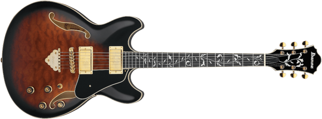 Ibanez As93qmsp Dbs Artcore Expressionist 2h Ht Eb - Dark Brown Sunburst - Guitarra eléctrica semi caja - Main picture