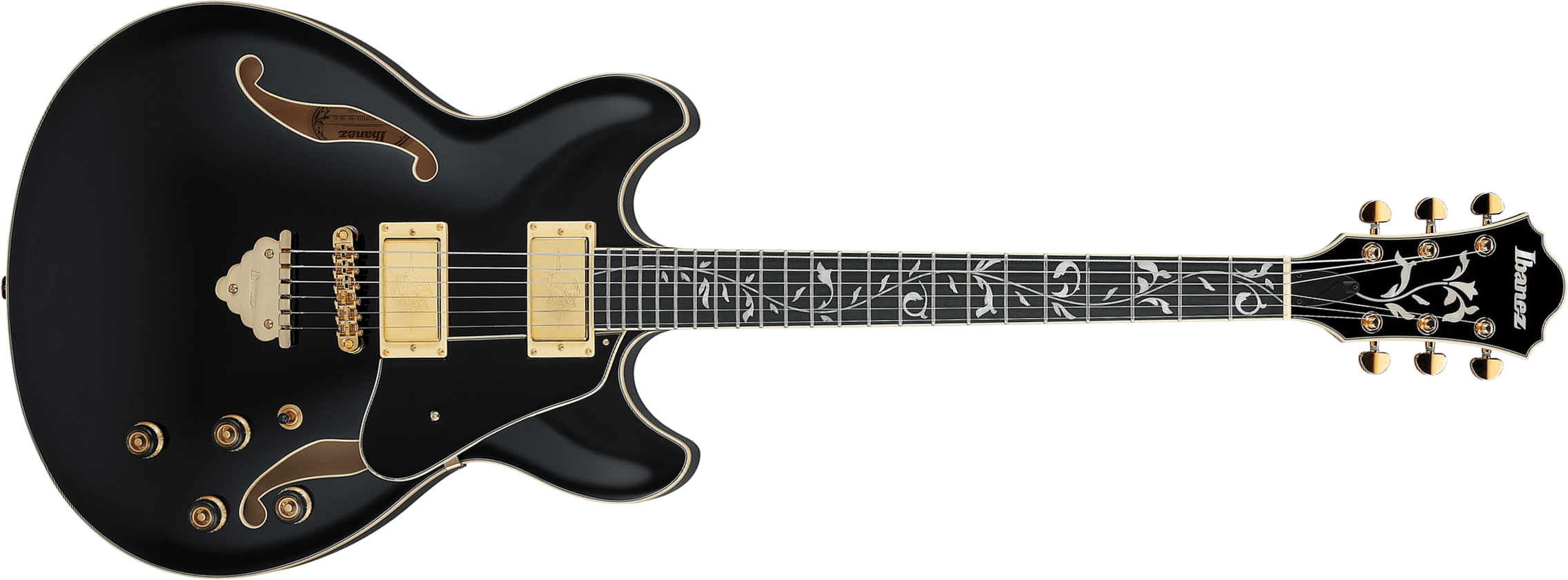 Ibanez As93sp Bk Artcore Expressionist 2h Ht Eb - Black - Guitarra eléctrica semi caja - Main picture