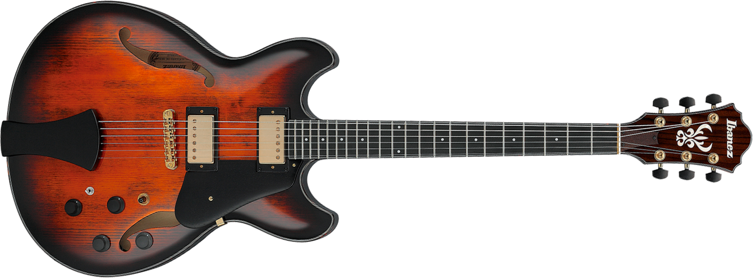 Ibanez Ash300 Tbc Artstar 2h Ht Eb - Tobacco Brown - Guitarra eléctrica semi caja - Main picture