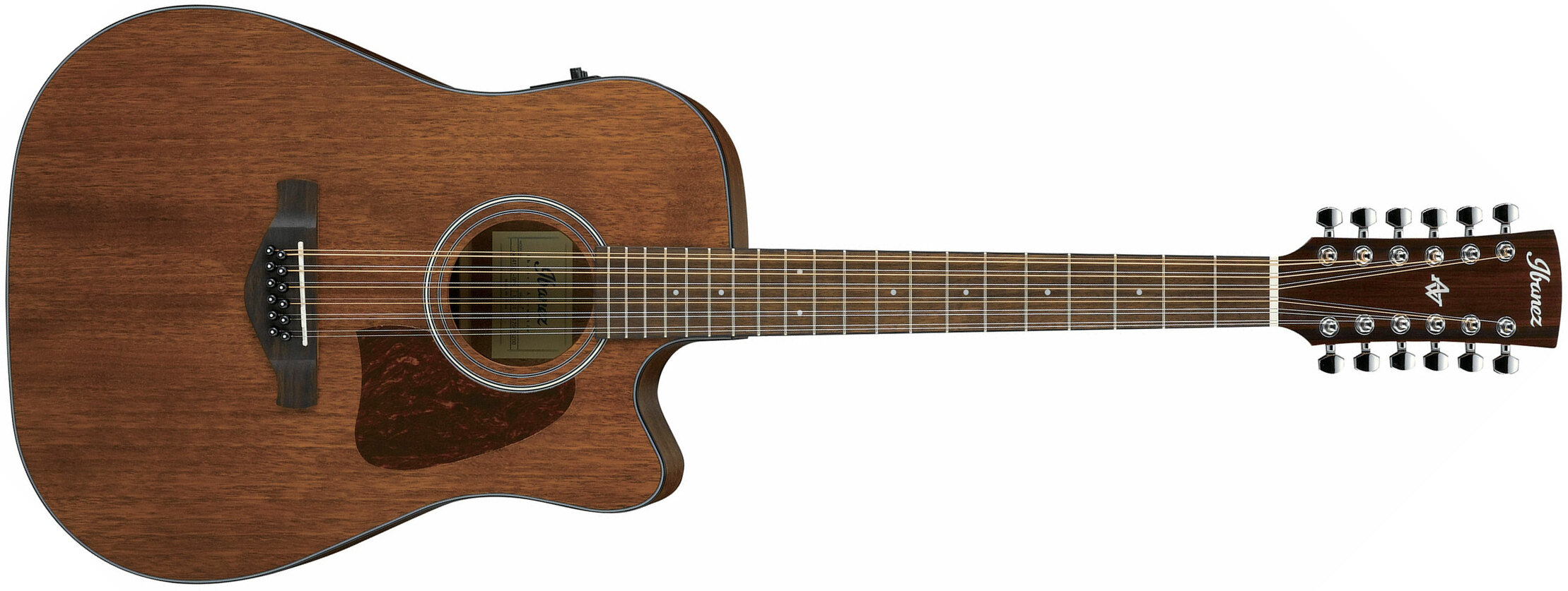 Ibanez Aw5412ce Opn Artwood Dreadnought Cw 12c Tout Acajou Ova - Open Pore Natural - Guitarra electro acustica - Main picture