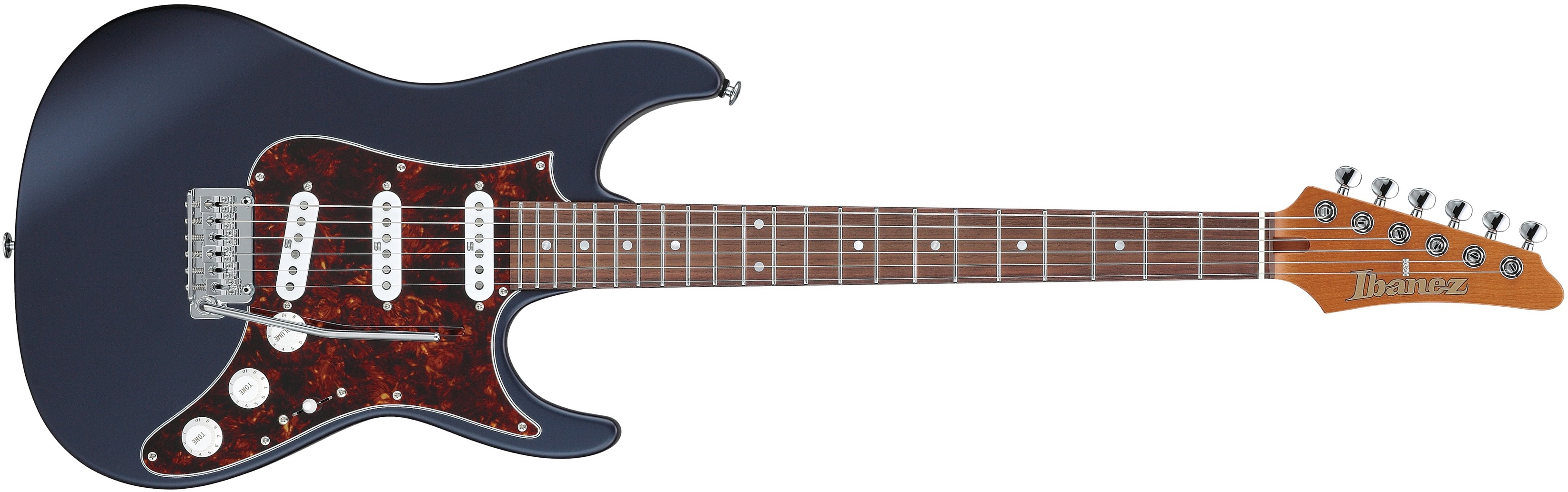 Ibanez Az2203ntdbf Prestige Japon Trem 3s Rw - Dark Tide Blue Flat - Guitarra eléctrica con forma de str. - Main picture