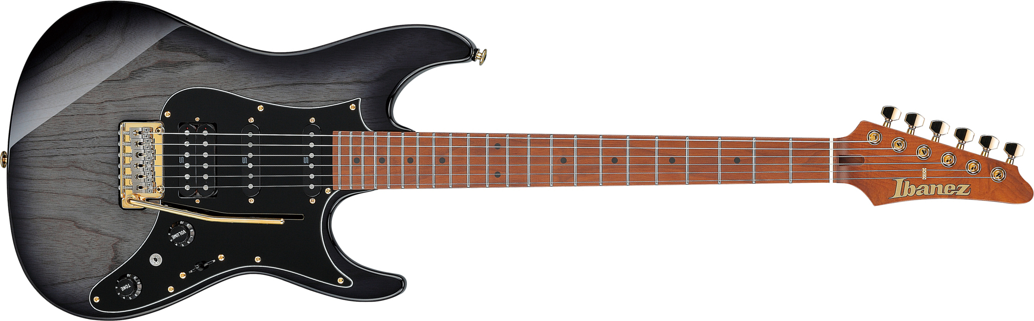 Ibanez Az2204ag Tgb Prestige Jap Hss Seymour Duncan Trem Mn - Transparent Gray Burst - Guitarra eléctrica con forma de str. - Main picture