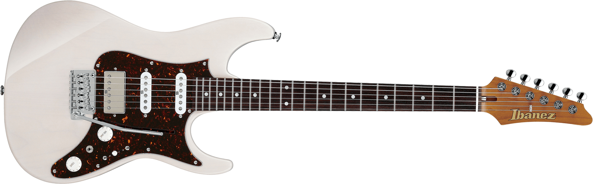Ibanez Az2204n Awd Prestige Jap Hss Seymour Duncan Trem Rw - Antique White Blonde - Guitarra eléctrica con forma de str. - Main picture