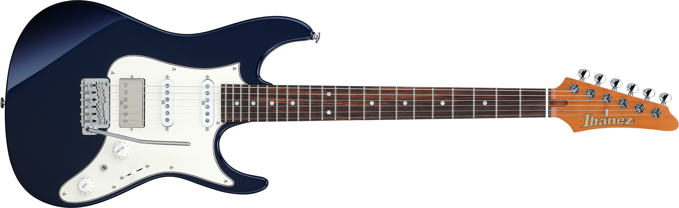 Ibanez Az2204nw Dtb Prestige Jap Hss Seymour Duncan Trem Rw - Dark Tide Blue - Guitarra eléctrica con forma de str. - Main picture