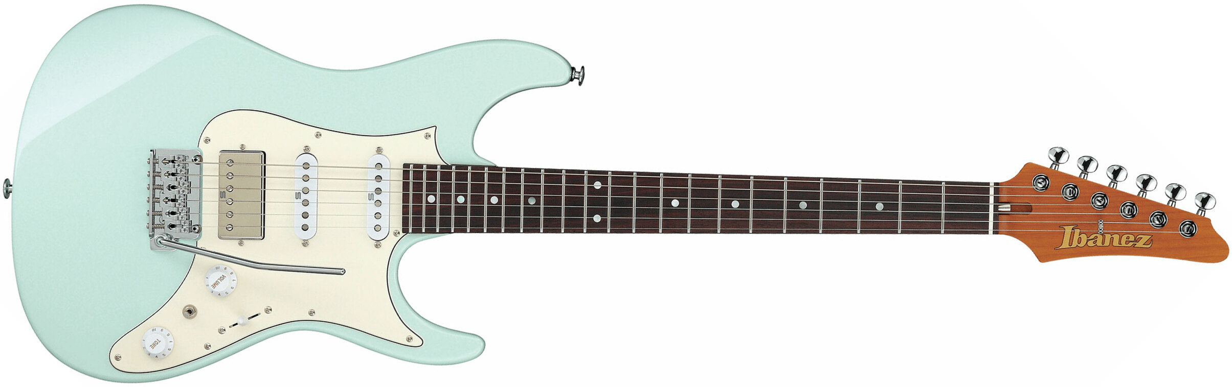 Ibanez Az2204nw Mgr Prestige Jap Hss Seymour Duncan Trem Rw - Mint Green - Guitarra eléctrica con forma de str. - Main picture