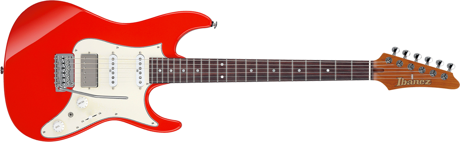 Ibanez Az2204nw Vr Prestige Jap Hss Seymour Duncan Trem Rw - Vermillion Red - Guitarra eléctrica con forma de str. - Main picture