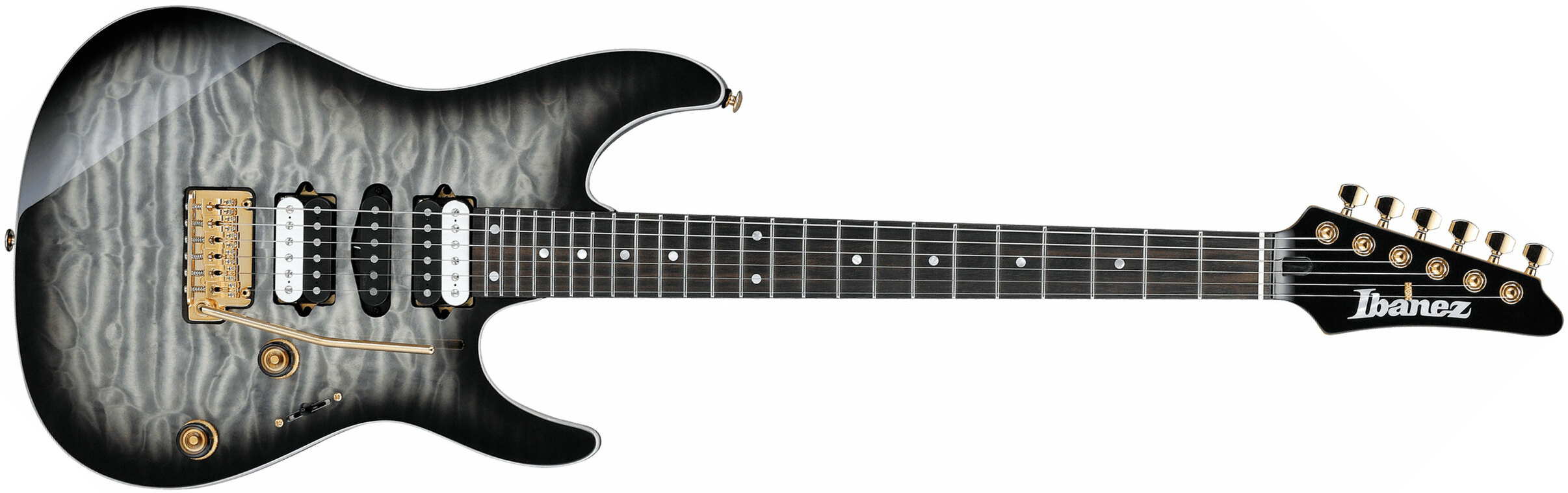 Ibanez Az47p1qm Bib Premium Hsh Di Marzio Trem Eb - Black Ice Burst - Guitarra eléctrica con forma de str. - Main picture