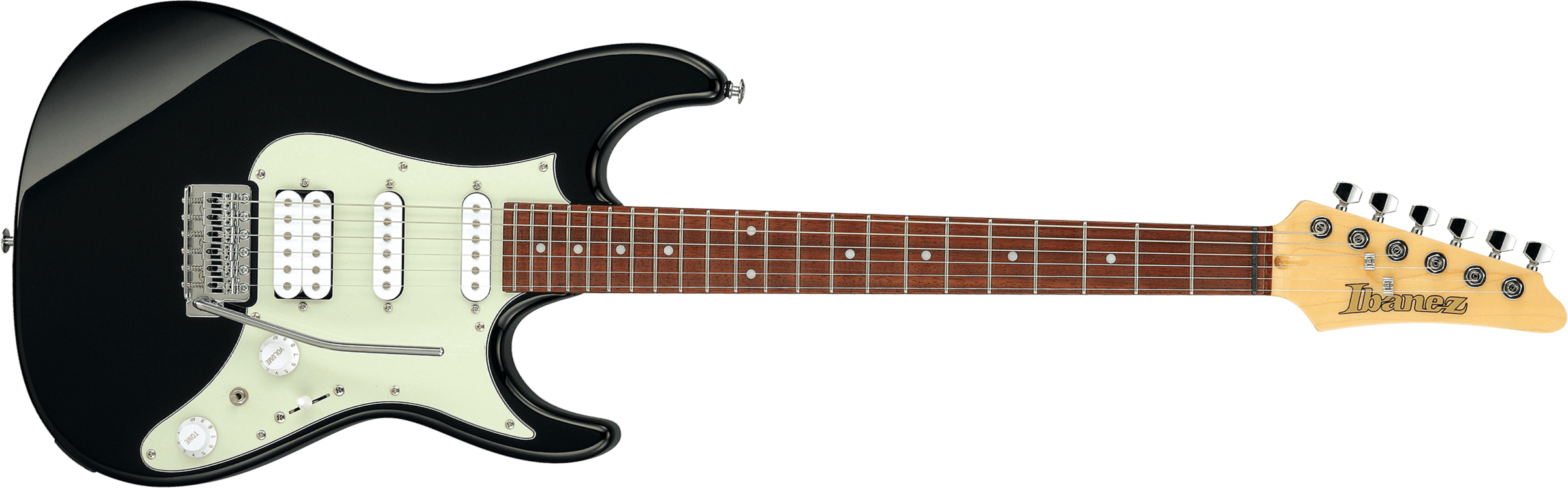 Ibanez Azes 40 Bk Standard Hss Trem Jat - Black - Guitarra eléctrica con forma de str. - Main picture