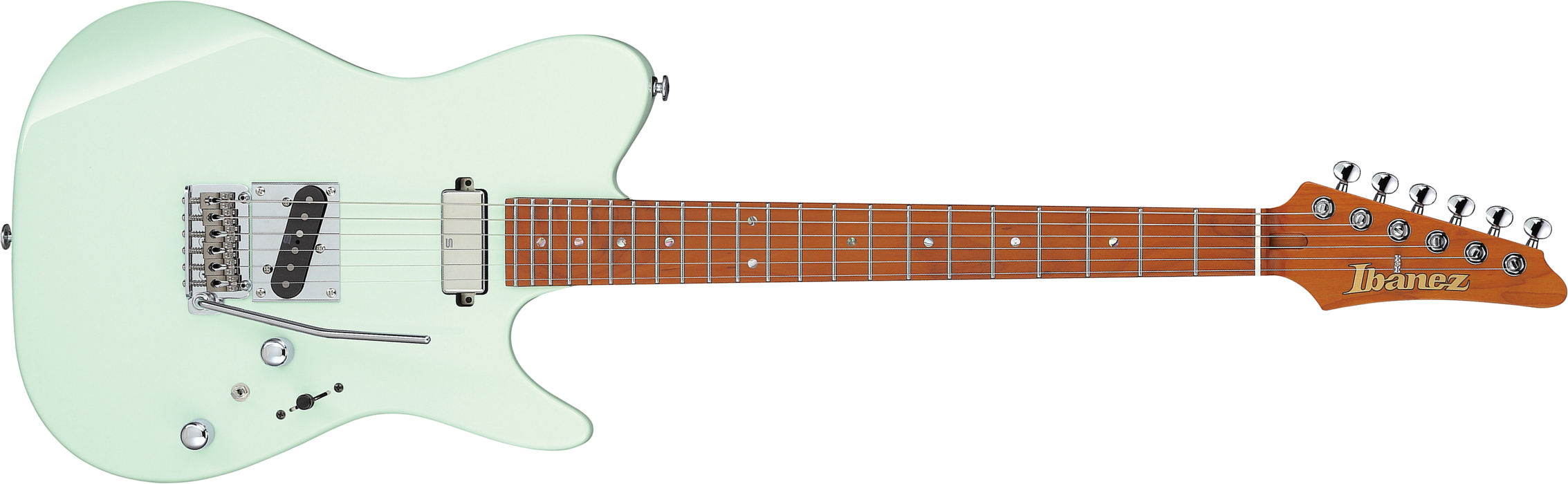 Ibanez Azs2200 Mgr Prestige Jap Smh Seymour Duncan Trem Mn - Mint Green - Guitarra eléctrica con forma de tel - Main picture