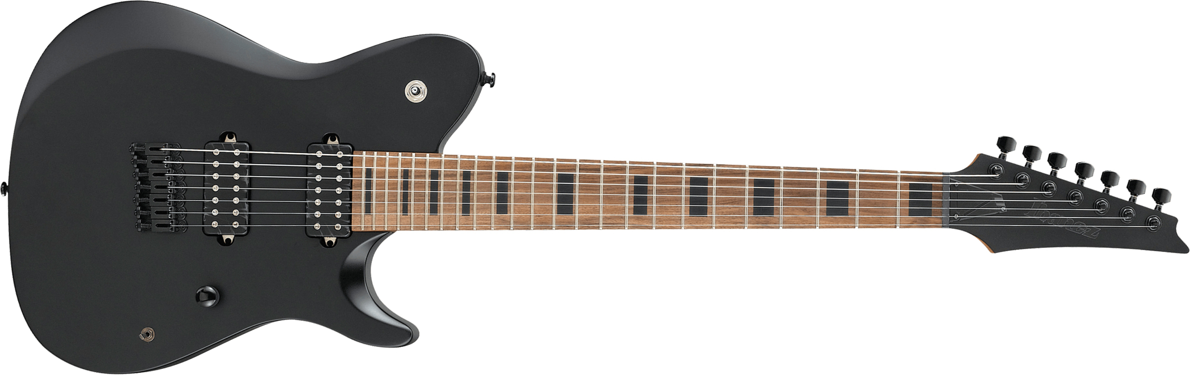 Ibanez Fr807 Bkf Standard 7c 2h Ht Pf - Black Flat - Guitarra eléctrica de 7 cuerdas - Main picture