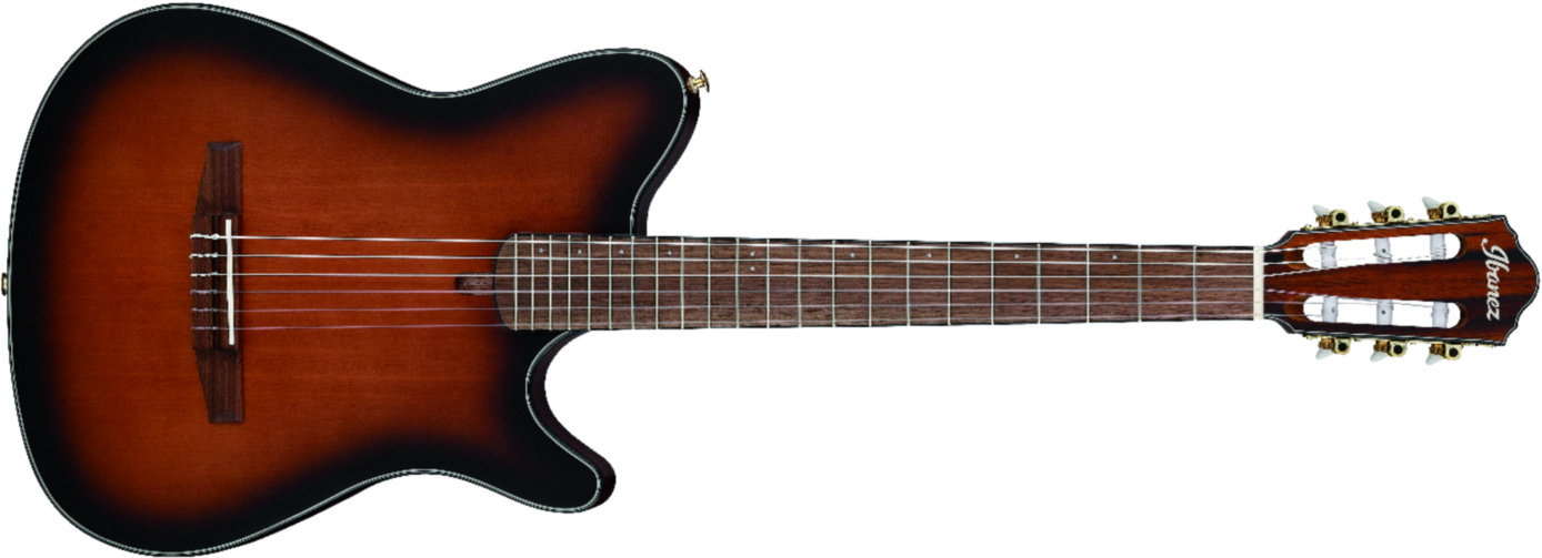 Ibanez Frh10n Bsf Hybrid Cw Epicea Sapele Wal - Brown Sunburst Flat - Guitarra clásica 4/4 - Main picture