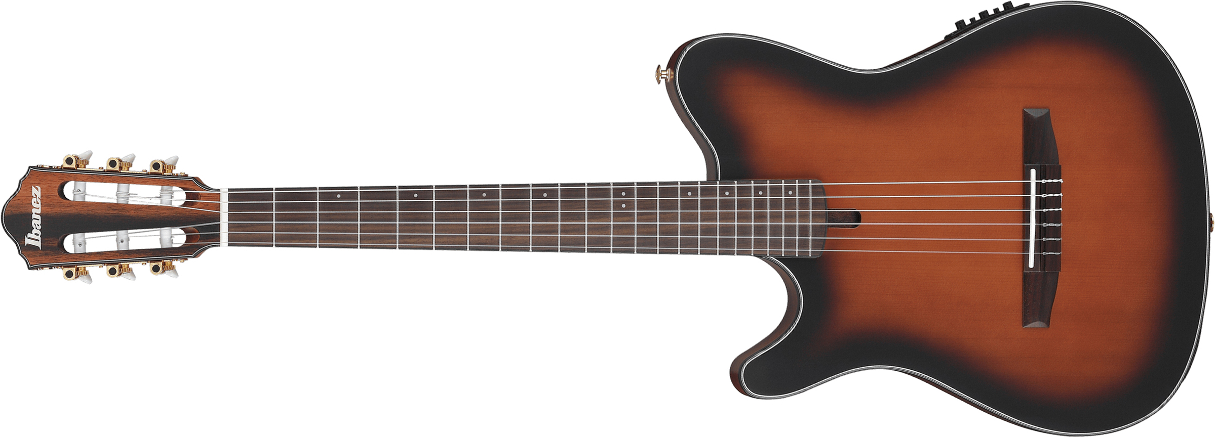 Ibanez Frh10nl Bsf Hybrid Cw Gaucher Epicea Sapele Wal - Brown Sunburst Flat - Guitarra clásica 4/4 - Main picture