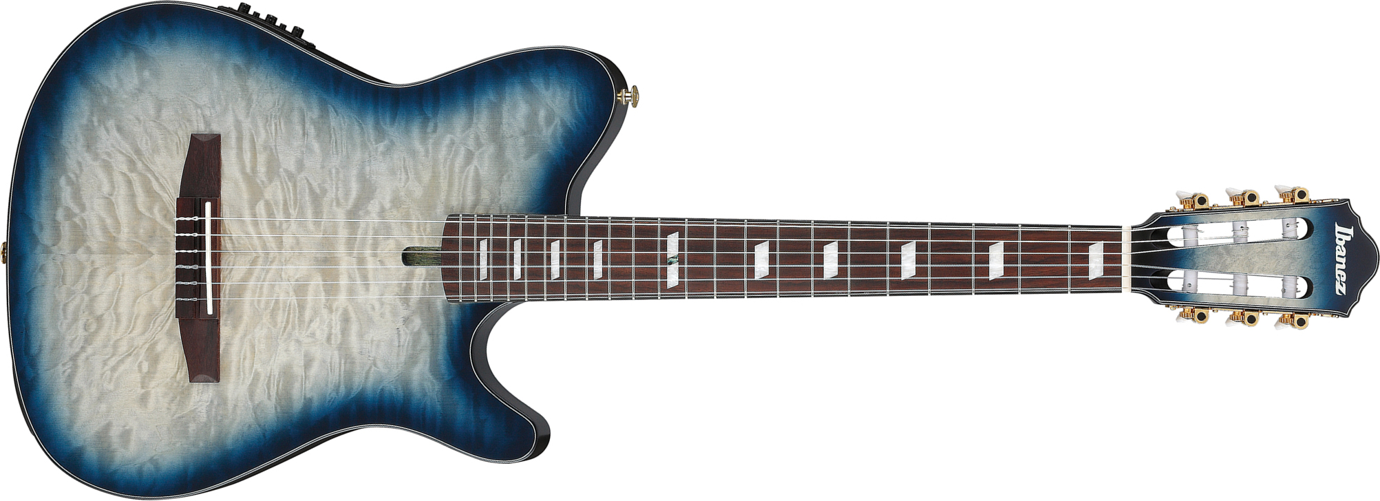 Ibanez Frh20qmn Ctl Fr Hollow Cw Erable Sapele Rw - Cosmic Blue Starburst Low Gloss - Guitarra clásica 4/4 - Main picture