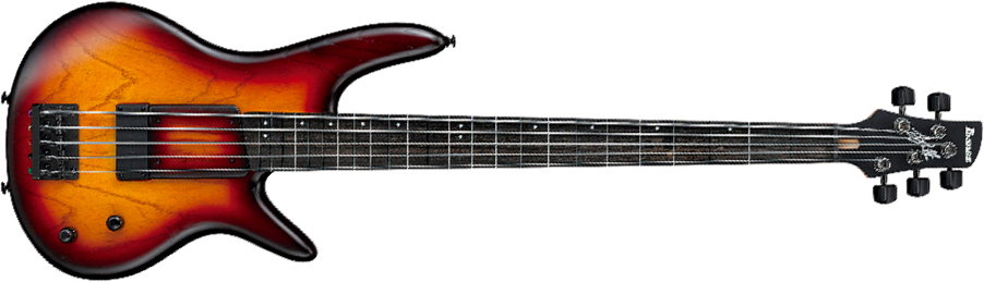 Ibanez Gary Willis Gwb205 Tqf Signature Fretless 5c Active Bartolini Eb - Tequila Sunrise Flat - Bajo eléctrico de cuerpo sólido - Main picture