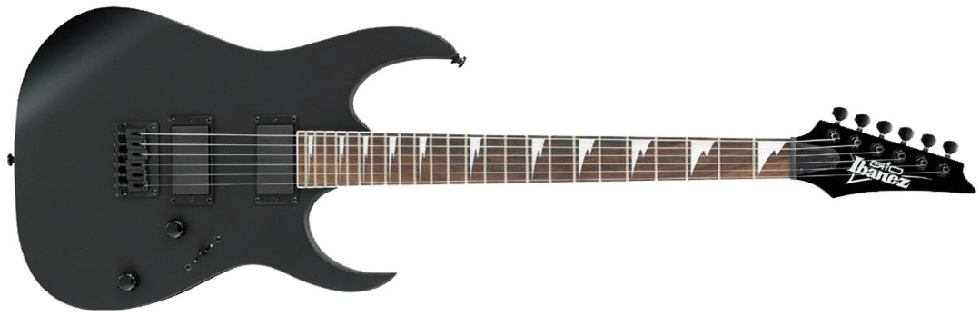 Ibanez Grg121dx Bkf Gio Hh Ht Pur - Black Flat - Guitarra eléctrica con forma de str. - Main picture
