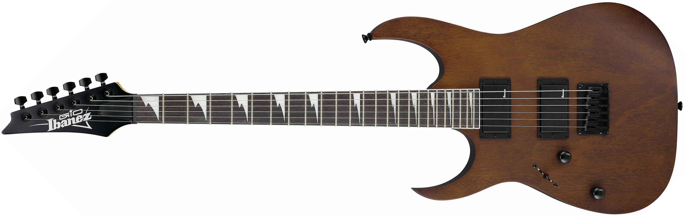 Ibanez Grg121dxl Wnf Gio Hh Ht Pur - Walnut Flat - Guitarra electrica para zurdos - Main picture