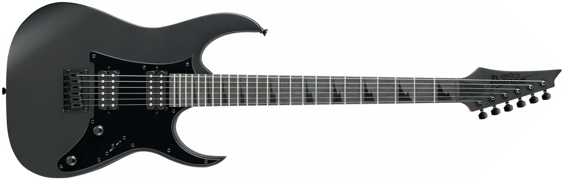 Ibanez Grgr131ex Bkf Gio Hh Ht Pur - Black Flat - Guitarra eléctrica con forma de str. - Main picture