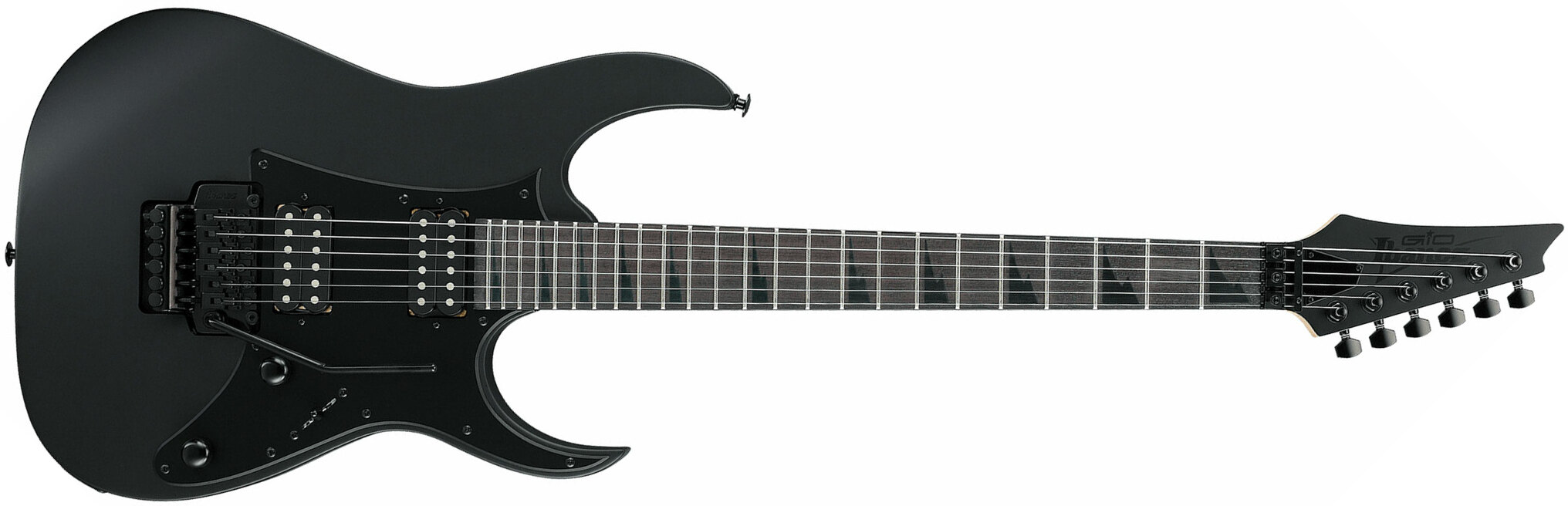 Ibanez Grgr330ex Bkf Gio 2h Fr Pur - Black Flat - Guitarra eléctrica con forma de str. - Main picture