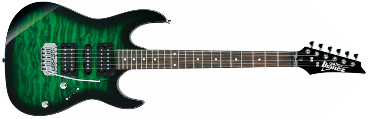 Ibanez Grx70qa Teb Gio Hsh Trem Nzp - Transparent Emerald Burst - Guitarra eléctrica con forma de str. - Main picture