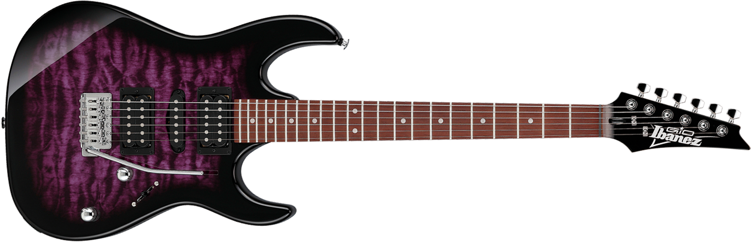 Ibanez Grx70qa Tvt Gio Hsh Trem Jat - Transparent Violet - Guitarra eléctrica con forma de str. - Main picture