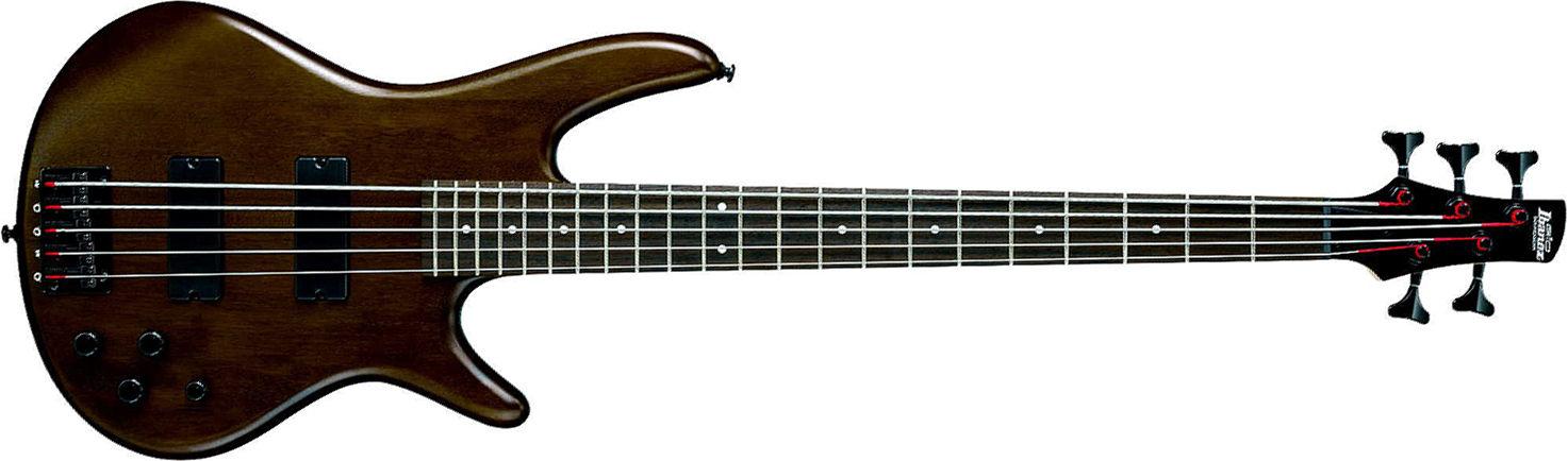 Ibanez Gsr205b Wnf Gio 5-cordes - Walnut Flat - Bajo eléctrico de cuerpo sólido - Main picture