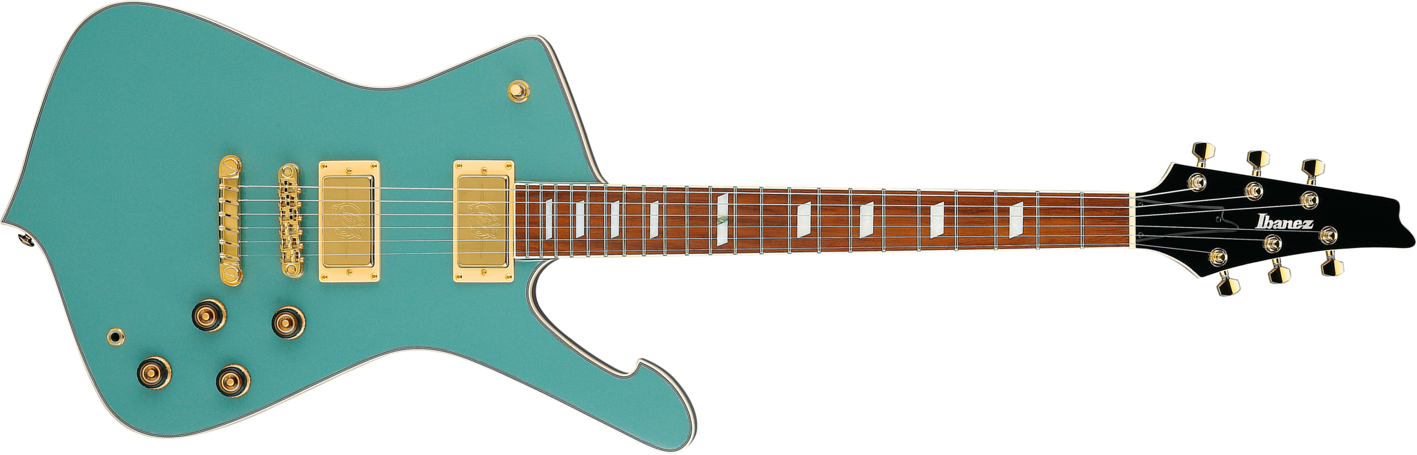 Ibanez Ic420 Cgm Iceman 2h Ht Jat - Coral Green Metallic - Guitarra electrica retro rock - Main picture