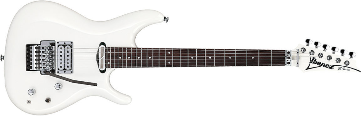 Ibanez Joe Satriani J2480 Wh Jap Signature 1h Dimarzio / Sustainiac Fr Rw - White - Guitarra eléctrica de autor - Main picture