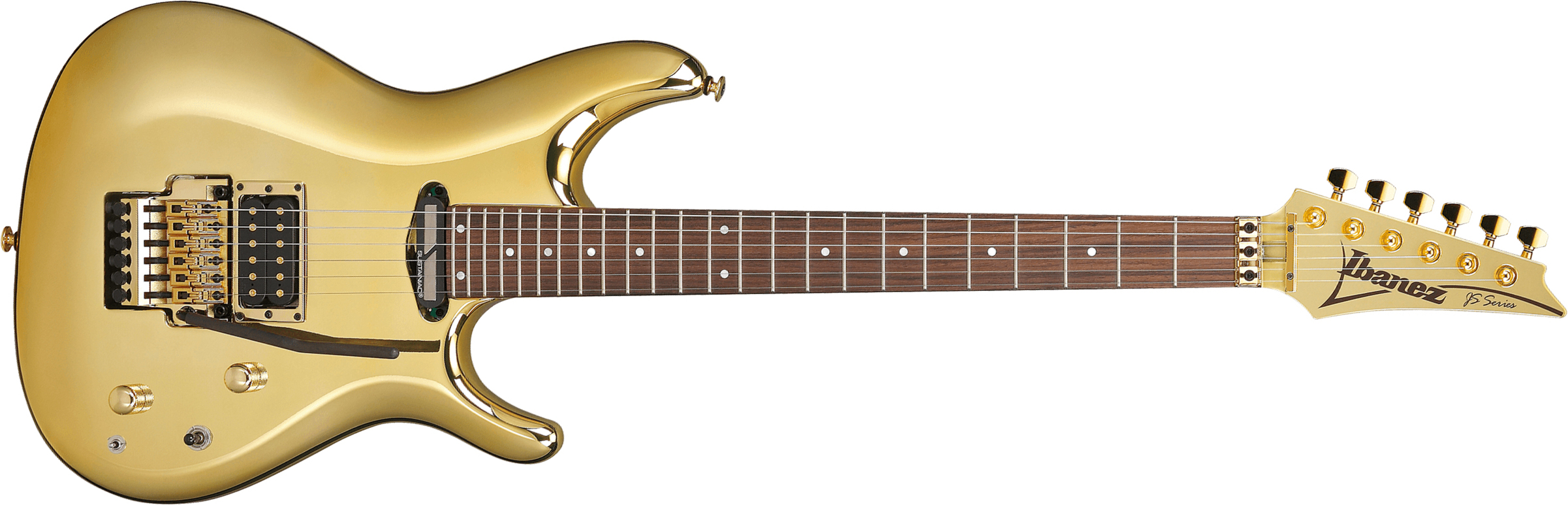 Ibanez Joe Satriani Js1gd Jap Signature 1h Sustainiac Fr Rw - Gold - Guitarra eléctrica con forma de str. - Main picture