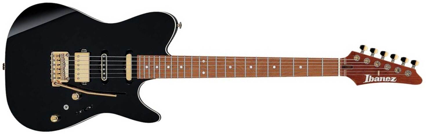 Ibanez Lari Basilio Lb1 Bk Jap Signature Hss Trem Mn - Black - Guitarra eléctrica de autor - Main picture
