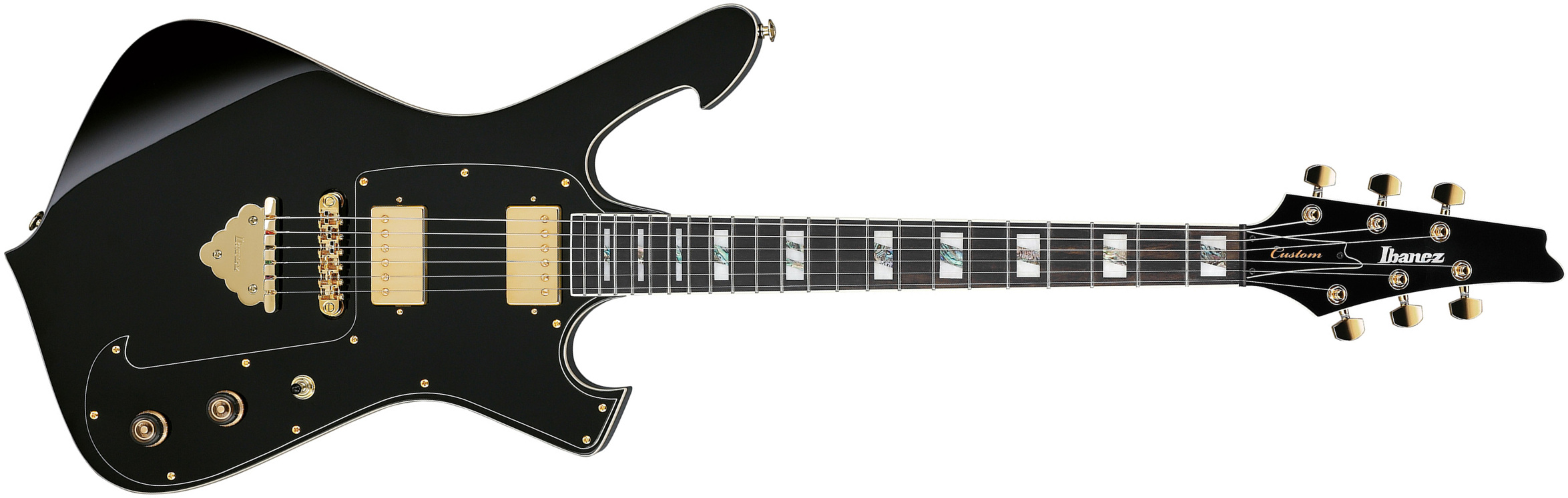 Ibanez Paul Gilbert Frm350 Bk Signature 2h Ht Eb - Black - Guitarra eléctrica de autor - Main picture