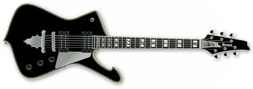 Ibanez Paul Stanley Ps120 Bk Signature Hh Seymour Duncan  Ht Eb - Black - Guitarra electrica metalica - Main picture