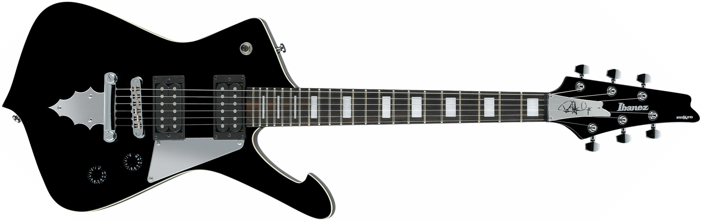 Ibanez Paul Stanley Psm10 Bk Signature Hh Ht Eb - Black - Guitarra eléctrica para niños - Main picture