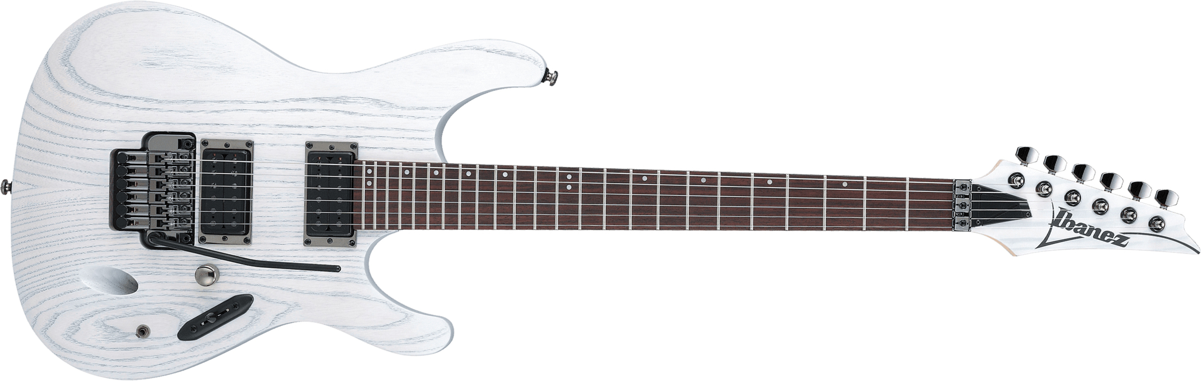 Ibanez Paul Waggoner Pwm20 Signature Hh Fr Rw - White Stain - Guitarra eléctrica con forma de str. - Main picture