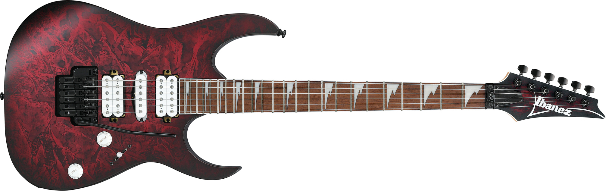 Ibanez Rg470dxw Wzm Standard Hsh Fr Jat - Wine Red Frozen Matte - Guitarra eléctrica con forma de str. - Main picture