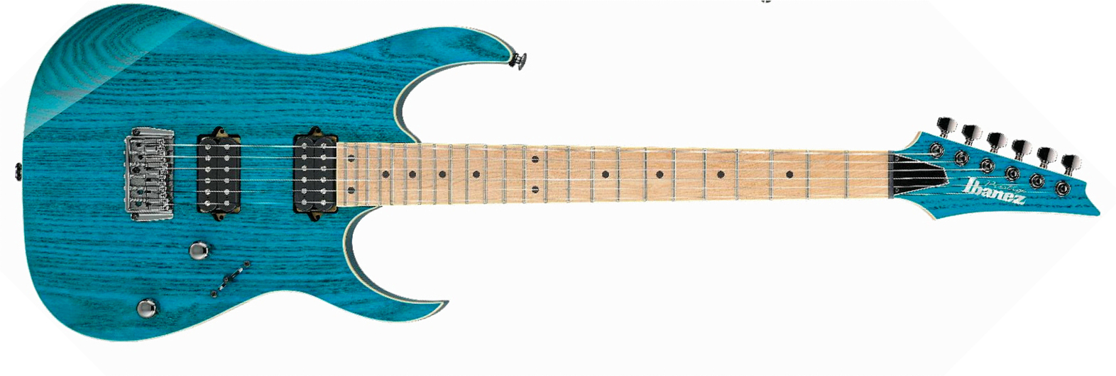 Ibanez Rg652ahmfx Tab Prestige Jap Ltd 2h Dimarzio Ht Mn - Transparent Aqua Blue - Guitarra eléctrica con forma de str. - Main picture