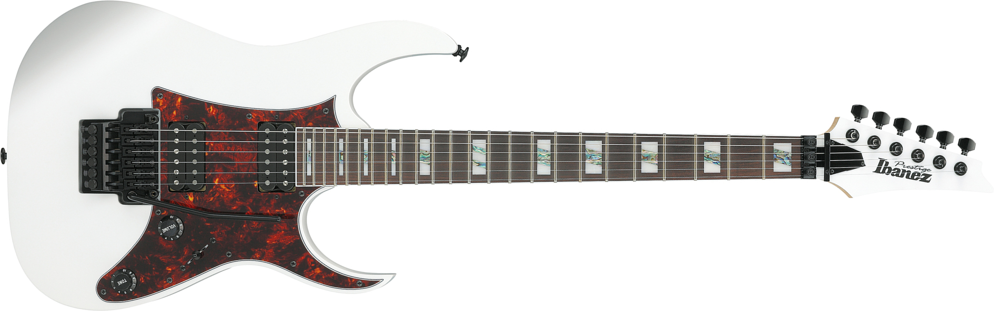 Ibanez Rg653dx Whf Prestige Jap 2h Dimarzio Fr Rw - White Flat - Guitarra eléctrica con forma de str. - Main picture