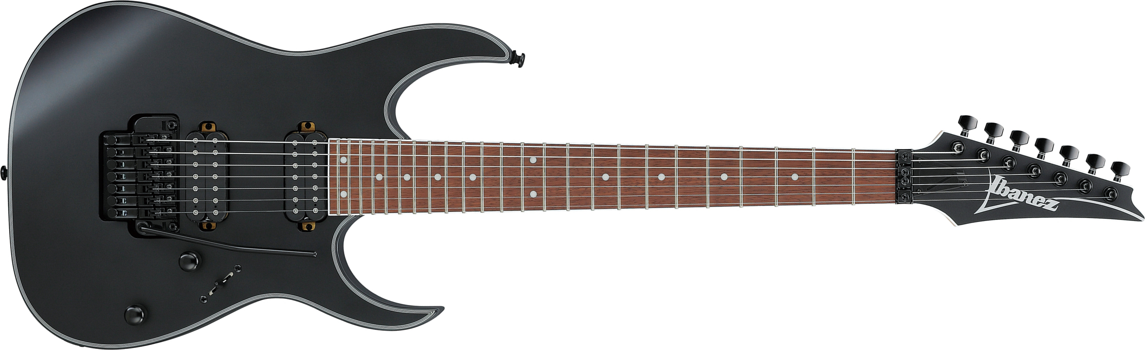 Ibanez Rg7320ex Bkf 7c 2h Fr Jat - Black Flat - Guitarra eléctrica de 7 cuerdas - Main picture