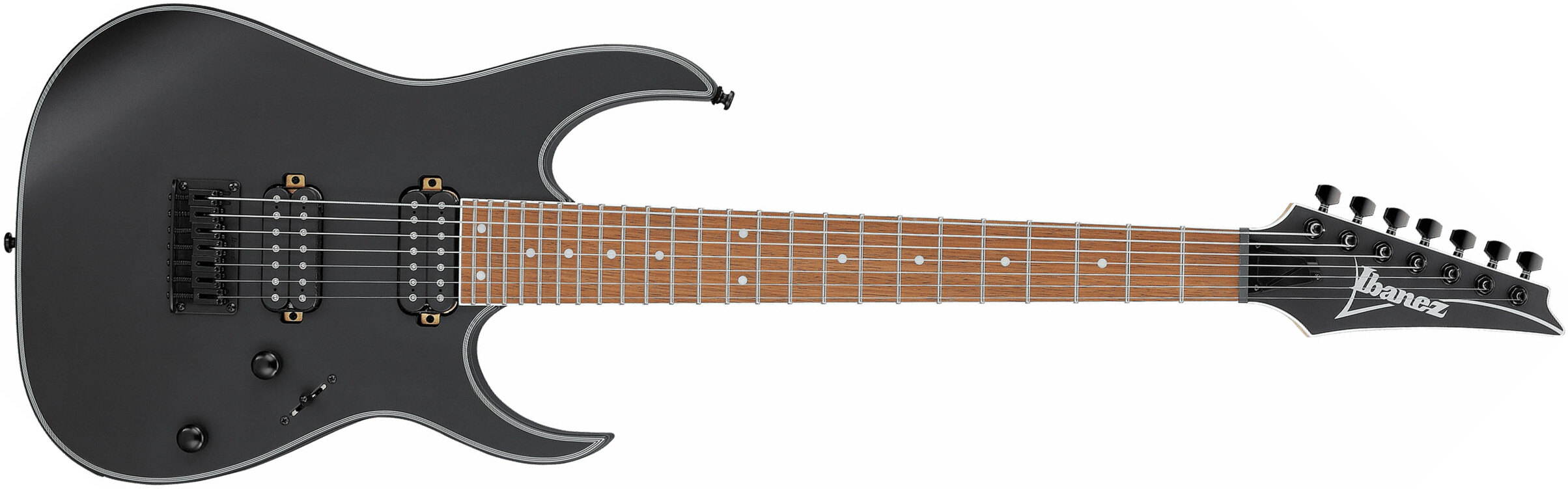 Ibanez Rg7421ex Bkf Standard 7c 2h Ht Jat - Black Flat - Guitarra eléctrica de 7 cuerdas - Main picture
