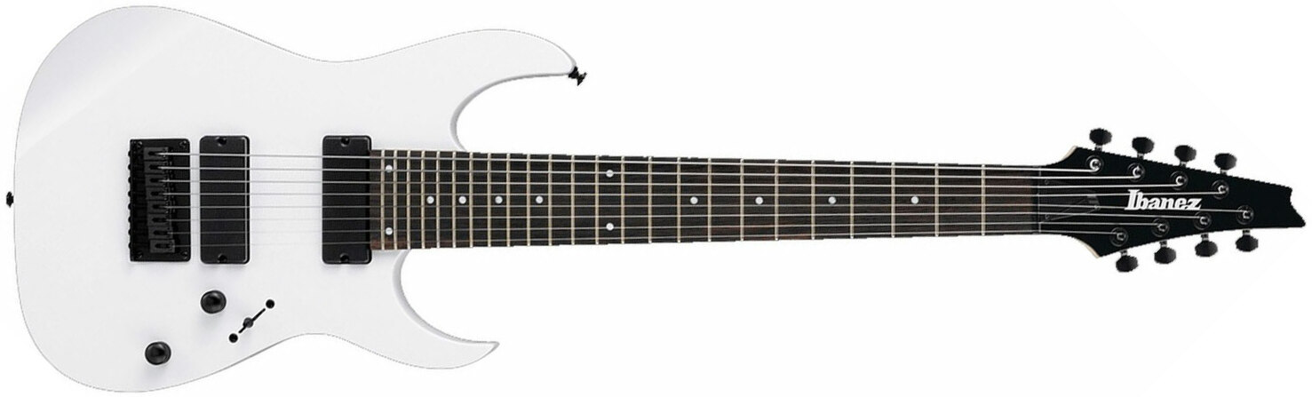 Ibanez Rg8 Wh Standard 8-cordes Hh Ht Jat - White - Guitarra eléctrica barítono - Main picture