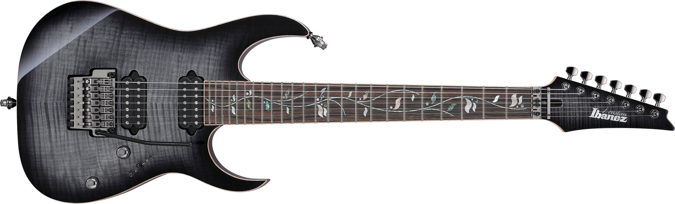 Ibanez Rg8527 Bre J.custom Jap 7c 2h Dimarzio Fr Eb - Black Rutile - Guitarra eléctrica de 7 cuerdas - Main picture